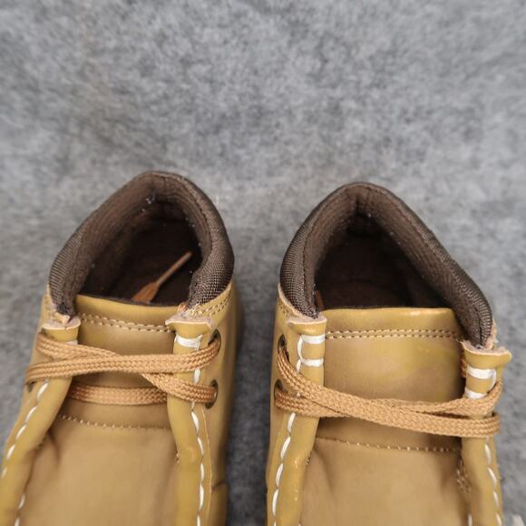 Childrens Place Shoes Baby Toddler 7 Bootie Sneaker Lace Up Moc Brown Trainer - Picture 3 of 12